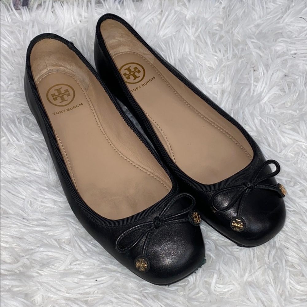Tory Burch leather Laila 2 driver bow ballet flat